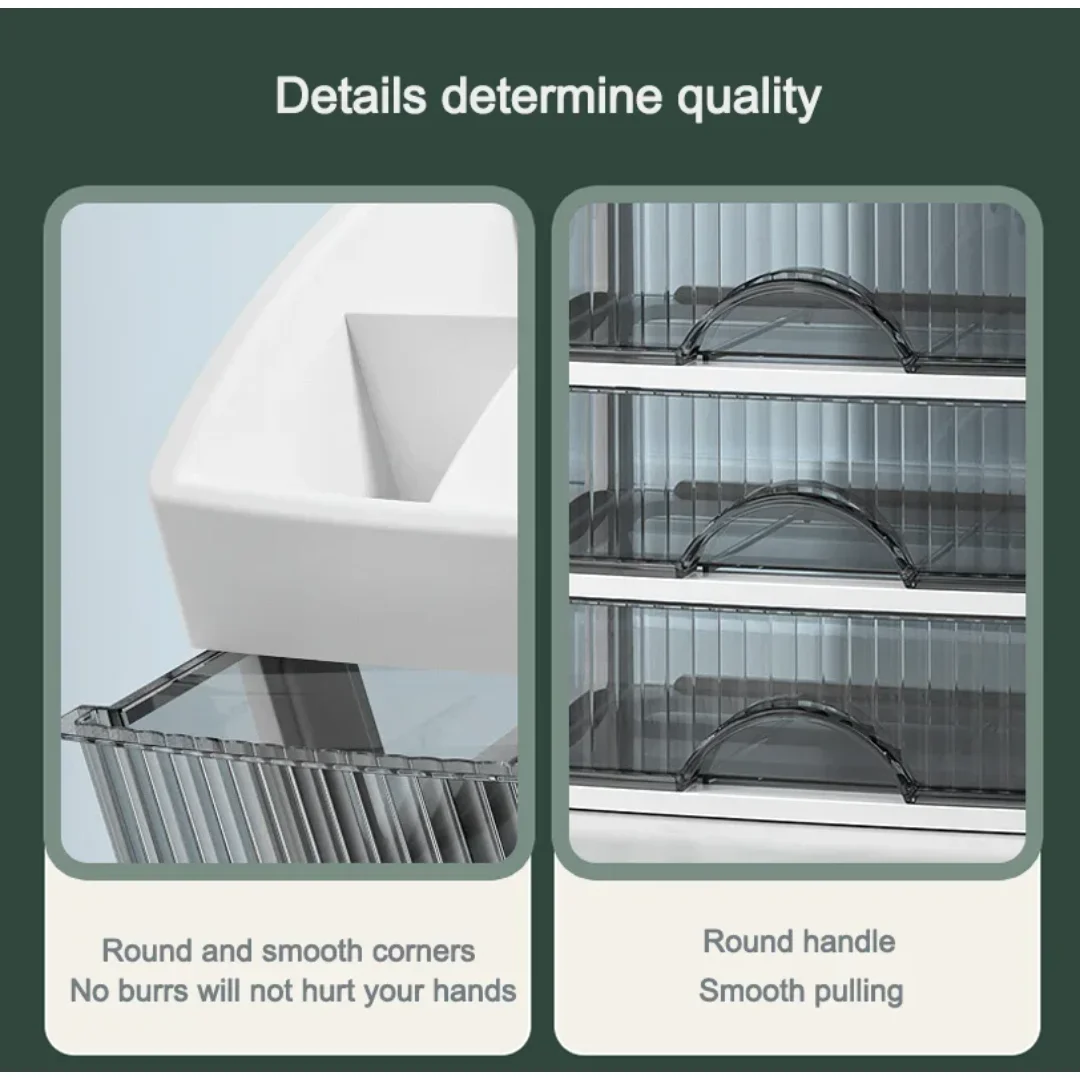 New 1Pc 5-layer Makeup Storage Box Debris Storage Box Drawer-style Dressing Table Office DeskCosmetics Multi-layerstoragecabinet 5
