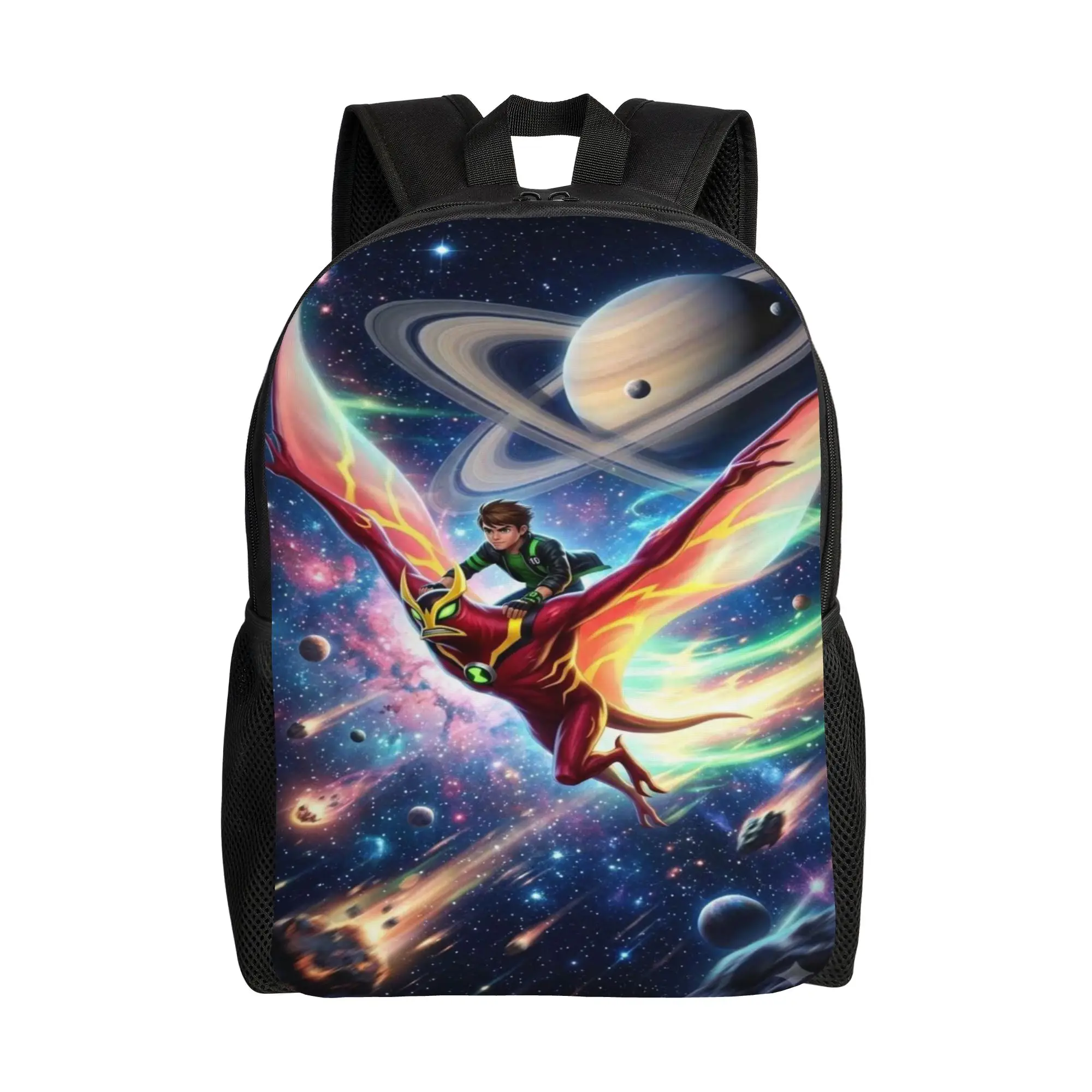 Handbag Back to school season Teen Hero Riding Fiery Phoenix Dragon Cosmic  Super Quality Backpack