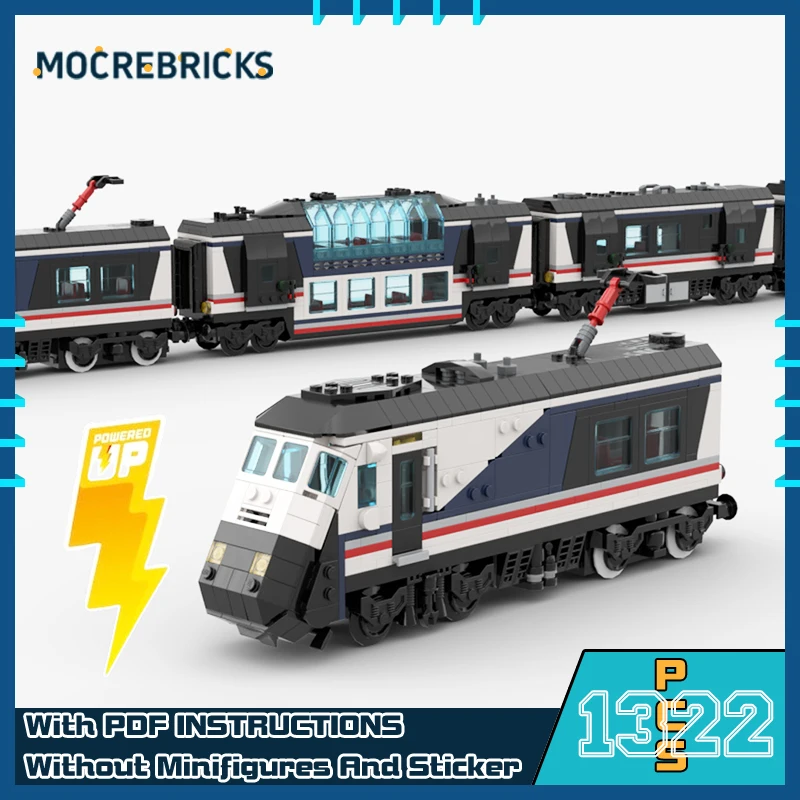 

MOC City Subway Express Пассажирский поезд Автомобиль Набор Модель DIY Строительный блок Сборка Технология Кирпичи Игрушки для детей Подарки