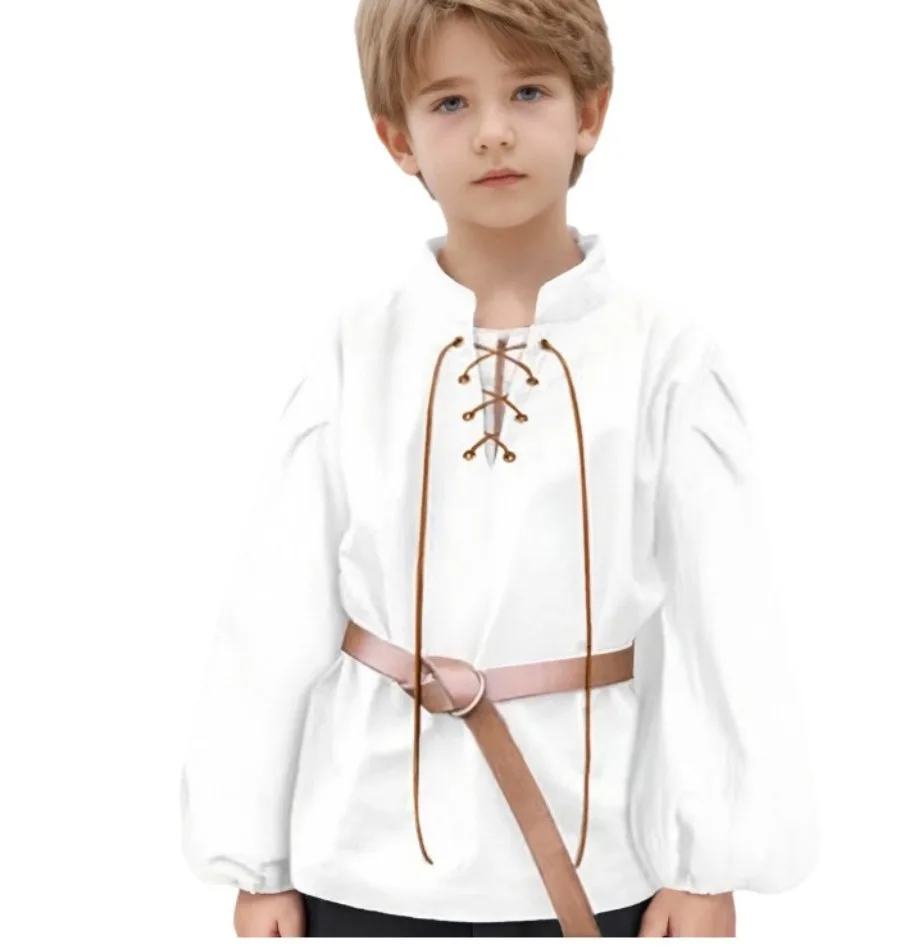 เสื้อโจรสลัดยุคกลางสำหรับเด็กผ - Tops บทวิจารณ์และราคา