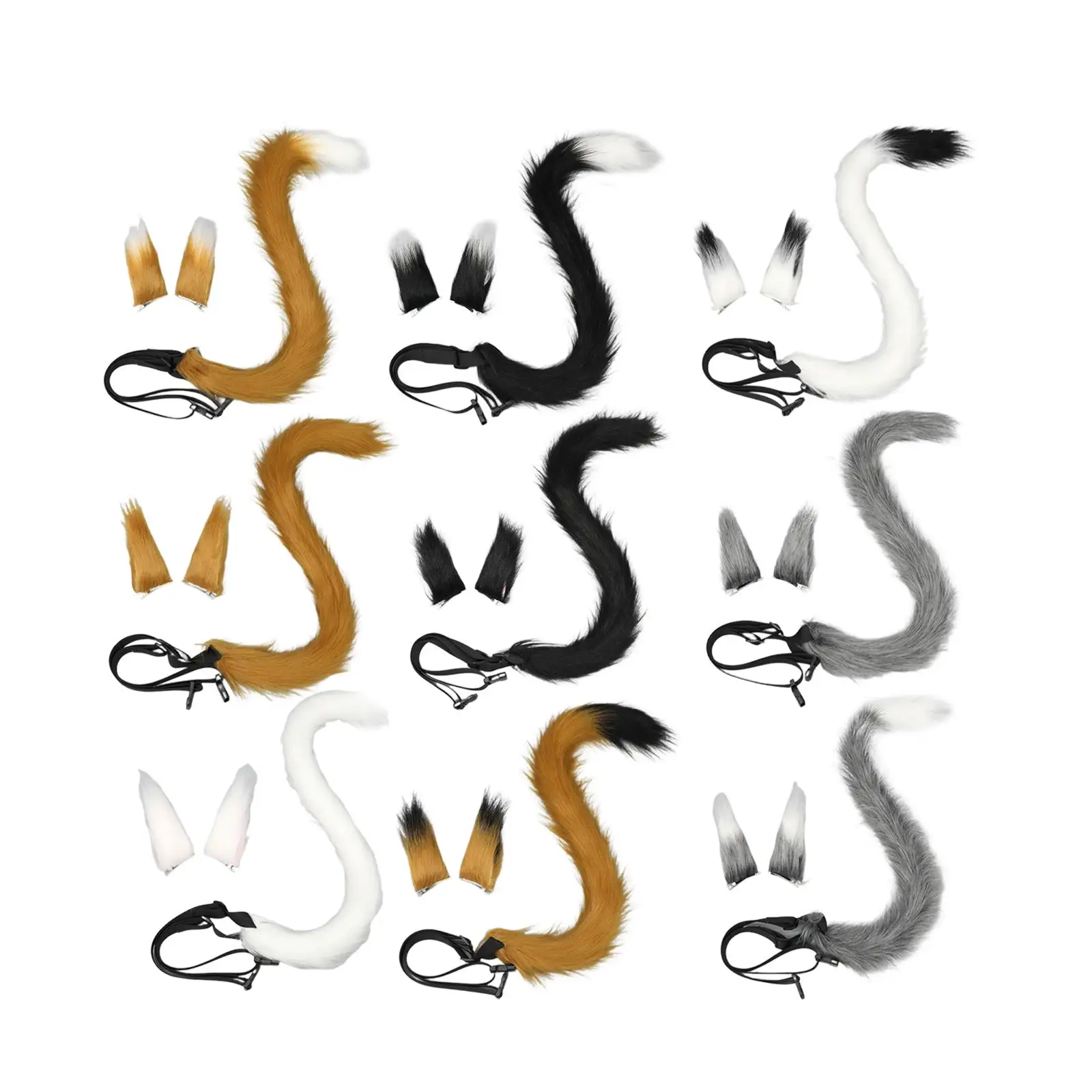 

Cat Ears Headband Cosplay Cats Costumes Set for Stage Shows Birthday Party