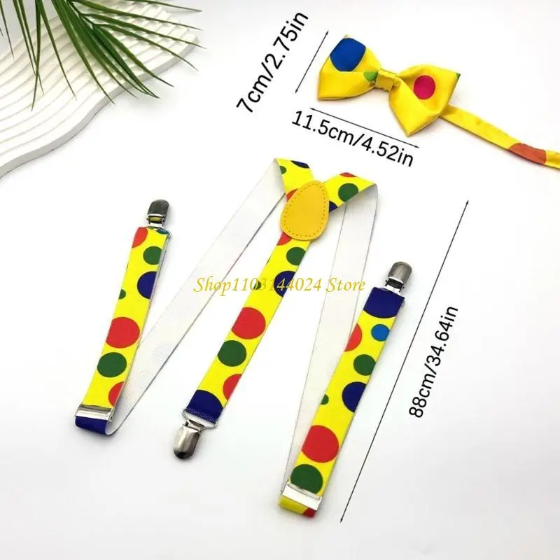 N5KE Clown تحت عنوان Bowtie و Semarender مجموعة حمالات البلى غير الرسمية حمالات بسيطة #6