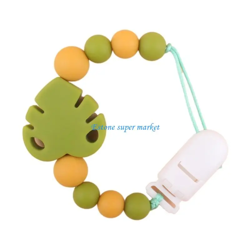 090B Silicone Pacifier Clip for Babies Girls Boys Infant Teething Soother