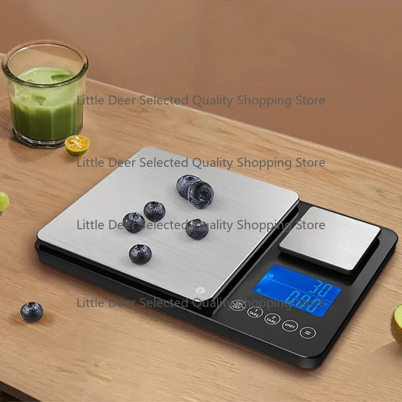 New Product Lcd Display Stainless Steel Double Platform Electronic Baking Balance Digital Food Weighing Scale Kitchen