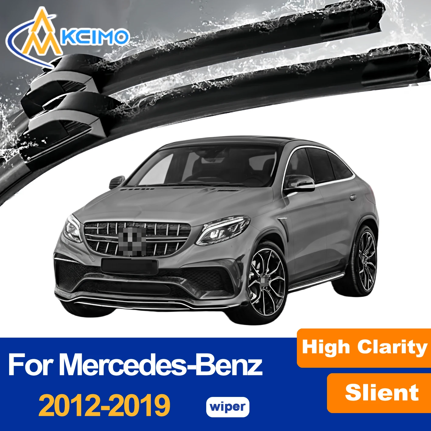

2-Pack Windshield Wipers Blades For Mercedes-Benz GLE W166 C292 (Coupé) 2012-2019 Models Premium Rubber Replacement