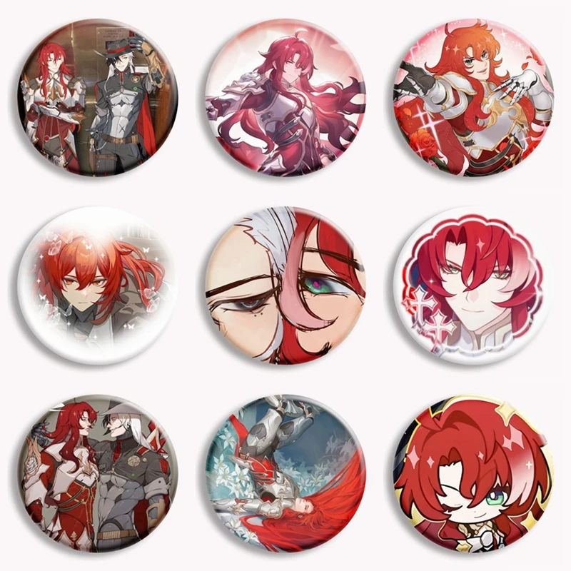 Game Honkai Star Rail Argenti Button Pin Creative Cartoon Art Brooch Badge Bag Coat Accessories Decor Jewelry Gamer Fans Collect