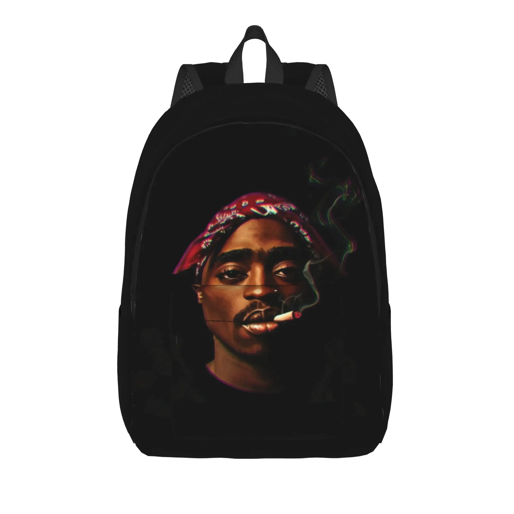 Tupac 2pac King Of Rap 90's Backpack  College Backpacks Girl Designer Soft School Bags Streetwear Rucksack