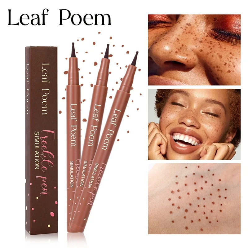 Red Natural Lifelike Fake Freckle Makeup Pen Liquid Lightweight Round Head Fake Spot Pen long Lasting Waterproof Lifelike Pen