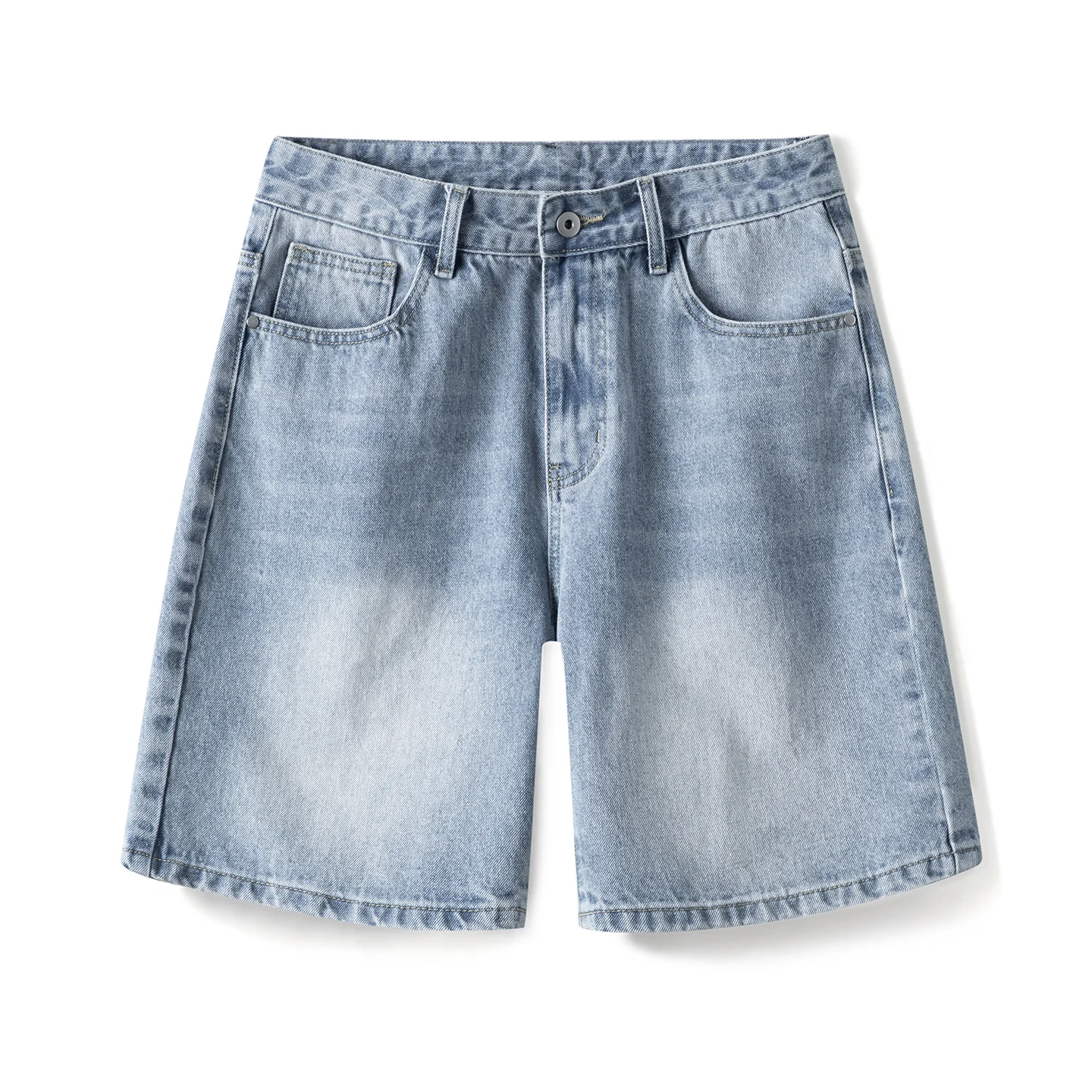 

Mens Denim Shorts Jorts Summer Lightweight Washed Casual Retro Five Inch Stretchable Loose Fit Style