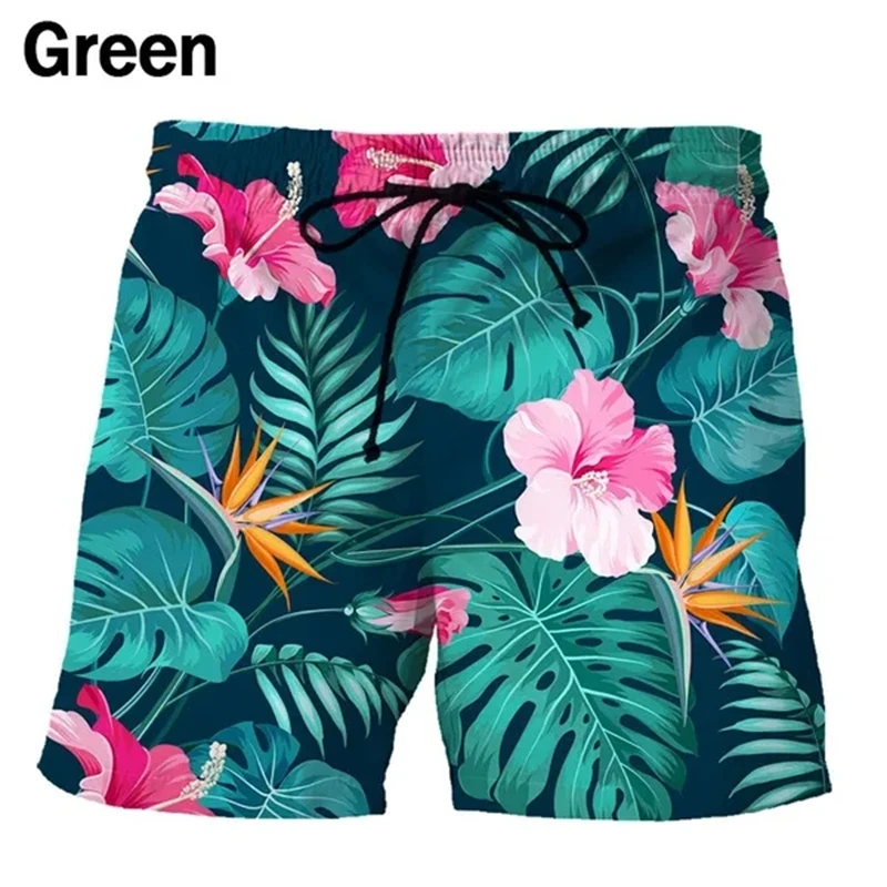 Street Hip Hop Shorts Flowers 3D Printed Shorts Swim Shorts Loose Casual Shorts Summer New Beach Shorts Men's Quick-dry Shorts