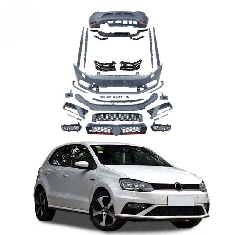 

Auto Parts for POLO 2015 Upgrade GTI Style Body Kit Bumpers Front Lip Rear Diffuser Side Skirts