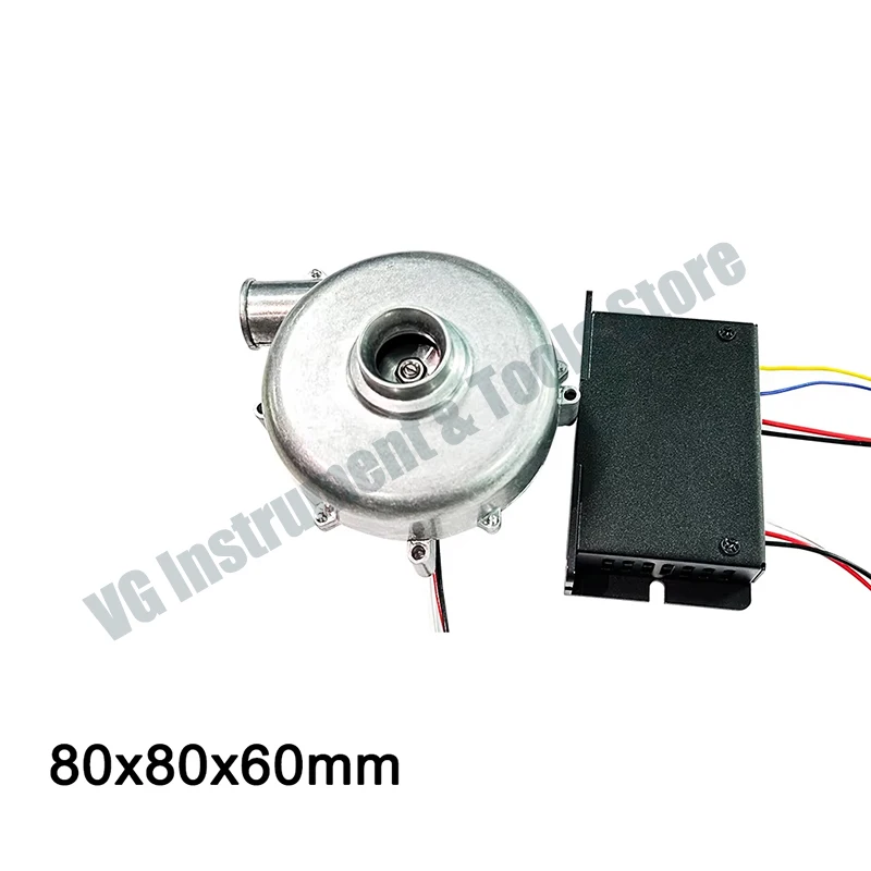 Kipas Sentrifugal DC 24V Tekanan Tinggi 18.6kPa Motor DC Tanpa Sikat Peniup Udara Turbo Aluminium Tahan Air untuk Penggunaan Industri