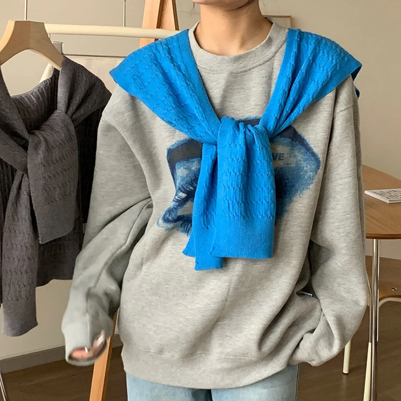 بلون محبوك الصليب وشاح الكورية قميص وهمية طوق شال شتاء دافئ وعصري الرقبة أدفأ امرأة وشاح جديد الخمار