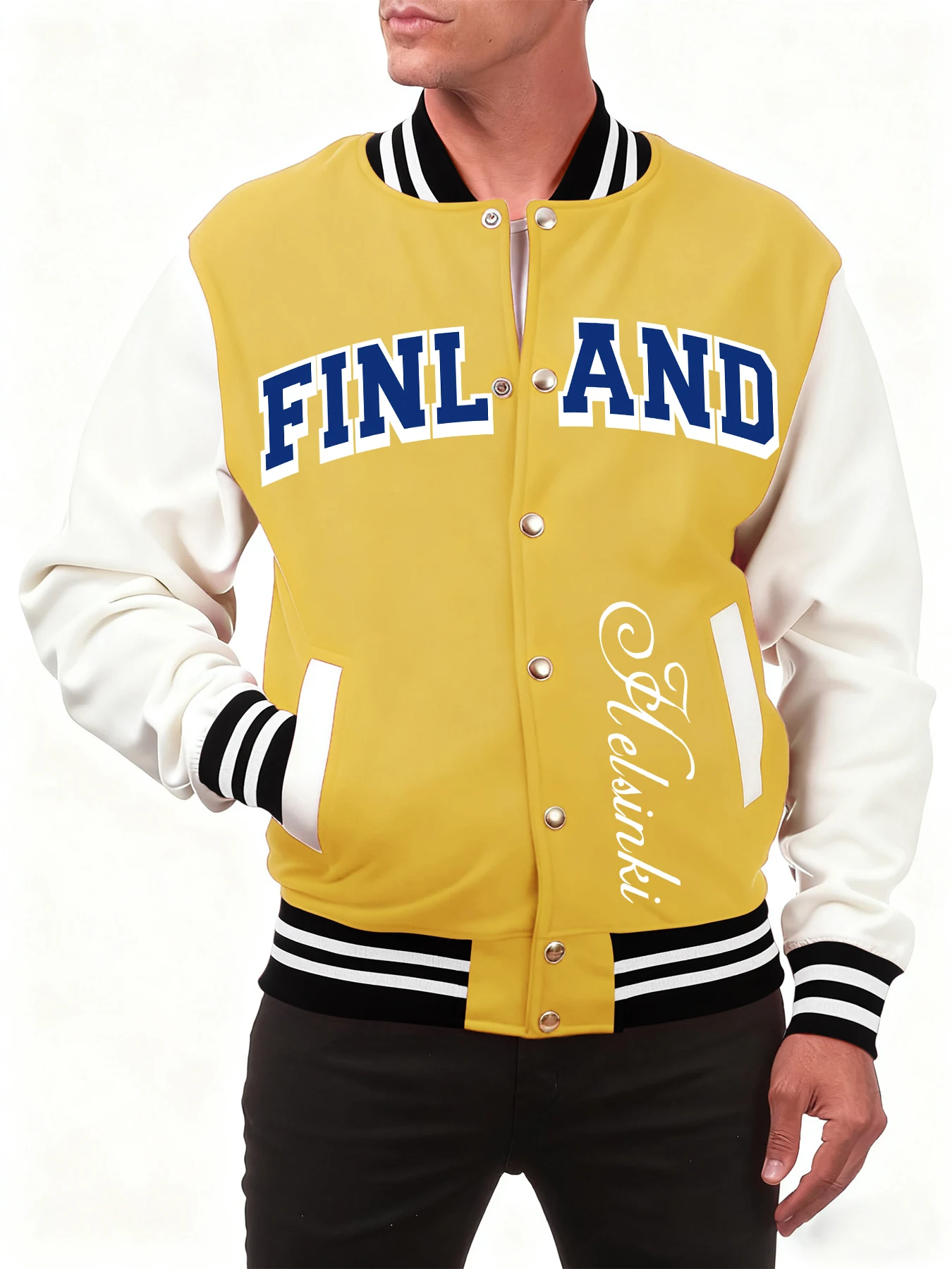 

Финляндия, национальный буквенный принт, мужское бейсбольное пальто, американские куртки большого размера, флисовая мягкая осенняя уличная одежда, повседневная одежда в стиле хип-хоп