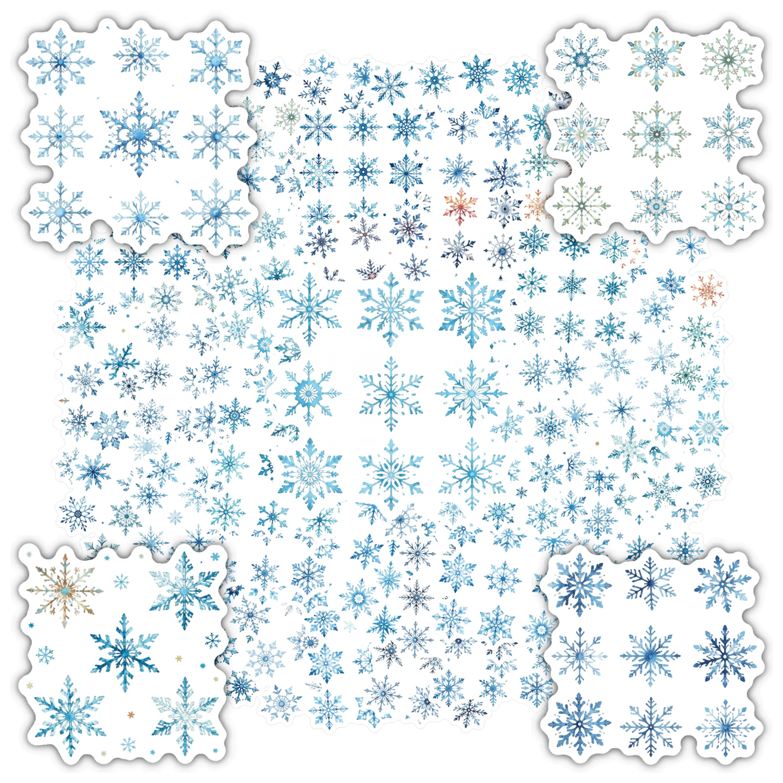 35pcs Delicate Ice Stickers Elegant Frost Teacher Reward Stickers DIY Stickers For Laptop Luggage Scrapbook Diary Sticker