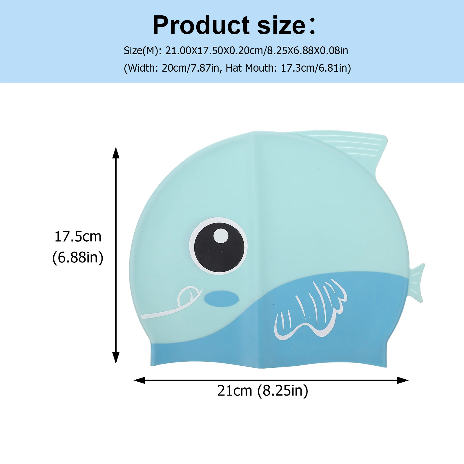 قبعة سباحة من السيليكون الكرتوني من أجل قبعة سباحة مريحة وخفيفة الوزن وقبعة سباحة مقاومة للماء #3