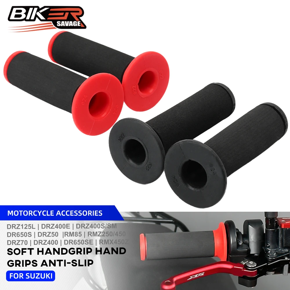 

Soft Handgrip Hand Grips Anti-slip For SUZUKI DRZ125L 400E 400S/M DR650S DRZ50 RM/Z 85 250/450 Motor Handlebar Grip Sponge Cover