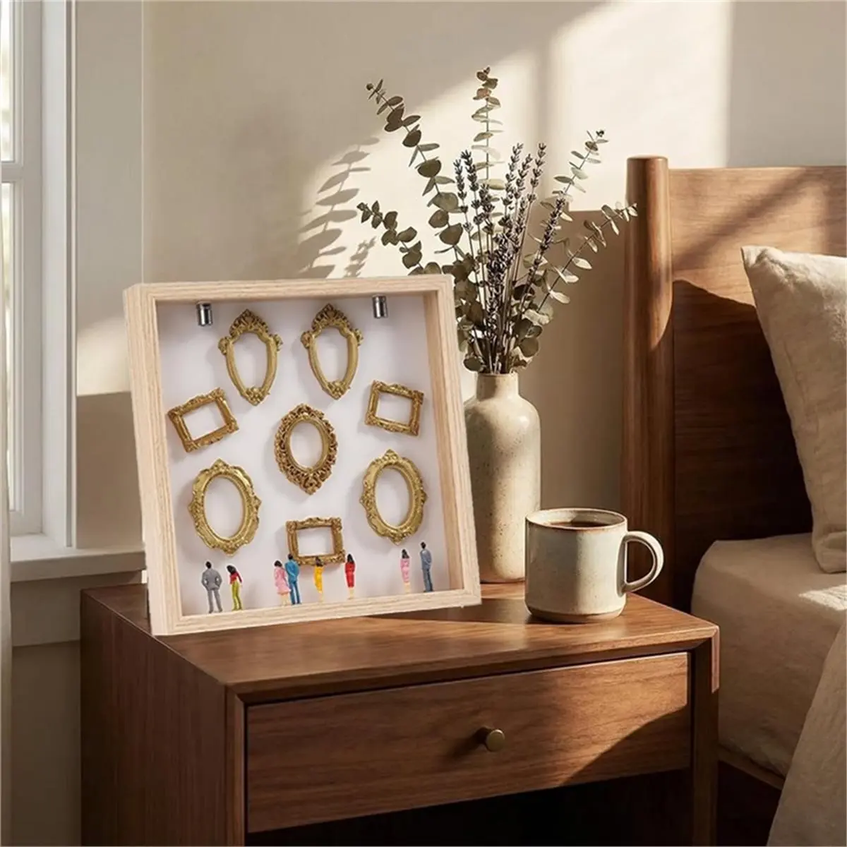 【AT48】 NEW DIY Mini Museum Silhouette Box - Celebrate Your Memories in Style, Shadow Box Frame Kit,Photo Display Frame Set