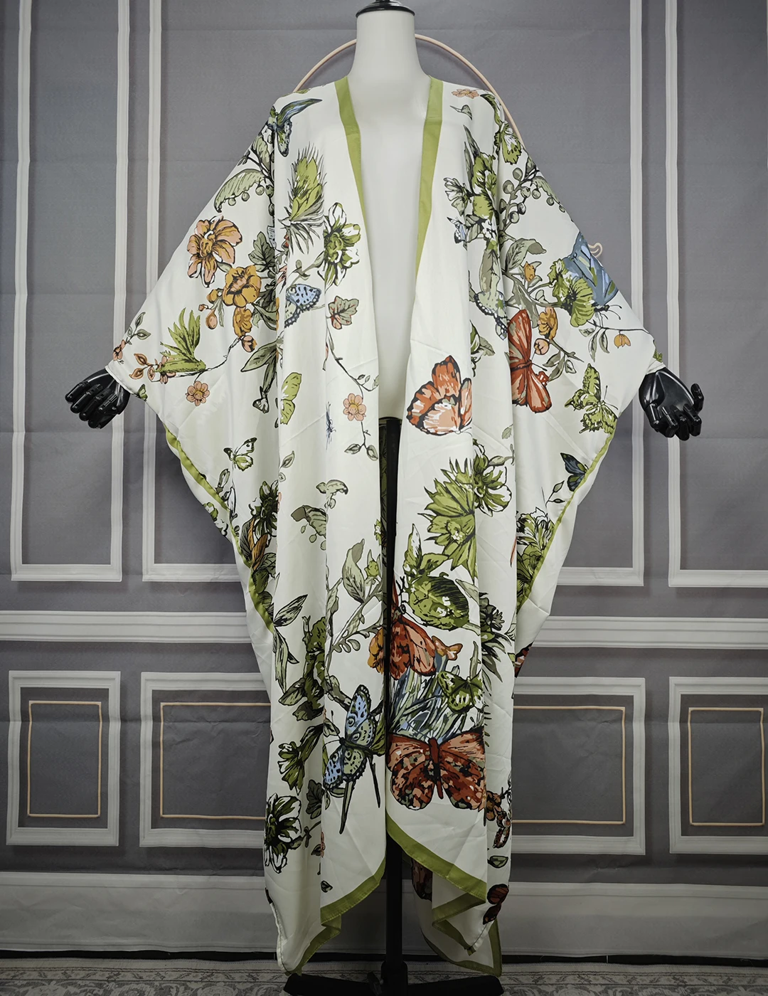 

Plus Size Summer Beach Wear Long Cardigans Boho African Elegant Women Party Open Front Kimono Muslim Ramadan Duster Coat