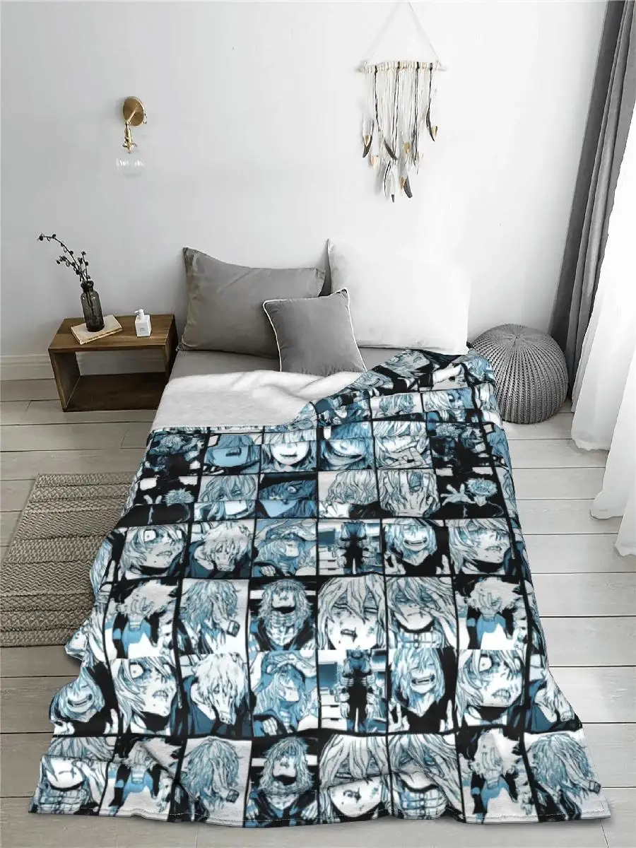 My Hero Academia Anime Fleece Throw Blanket Soft Plush Quilt for Bedding or Outdoor Use Shigaraki Spring Autumn