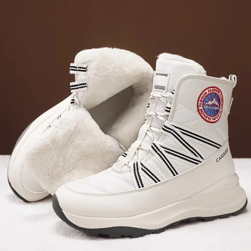 

Unisex Boots Thicken Plush Warm Cotton Shoe Fashion Casual High Top Boots Non-slip Platform Boot Winter Snow Boots for Men Women