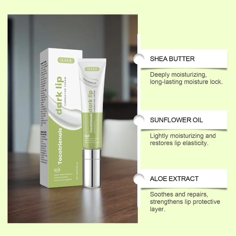 Crema nutritiva aclaradora de labios, hidratación, aclara el Color de los labios, exfoliante de labios, reparación, bálsamo labial hidratante de larga duración