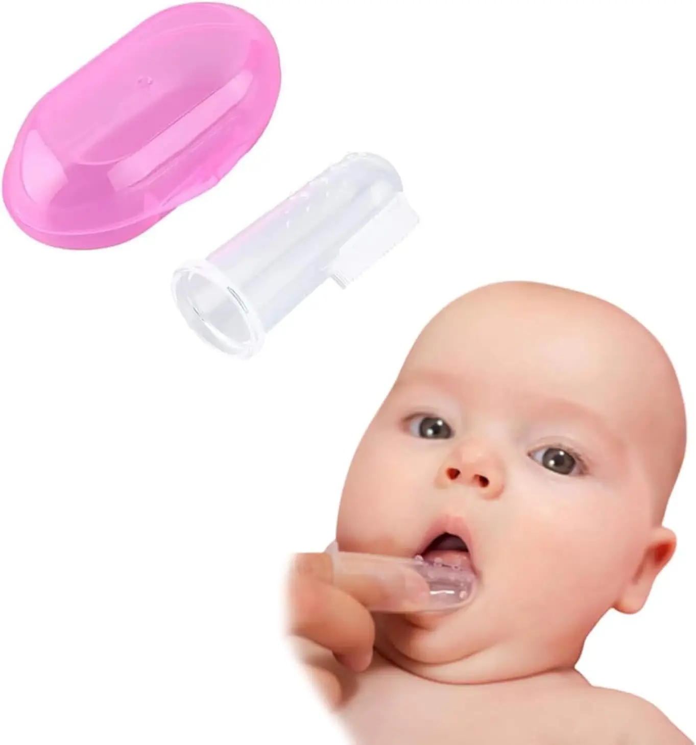 Baby Finger Toothbrush With Box Children Teeth Clear Massage Soft Silicone Infant Newborn Rubber Cleaning Brush Set
