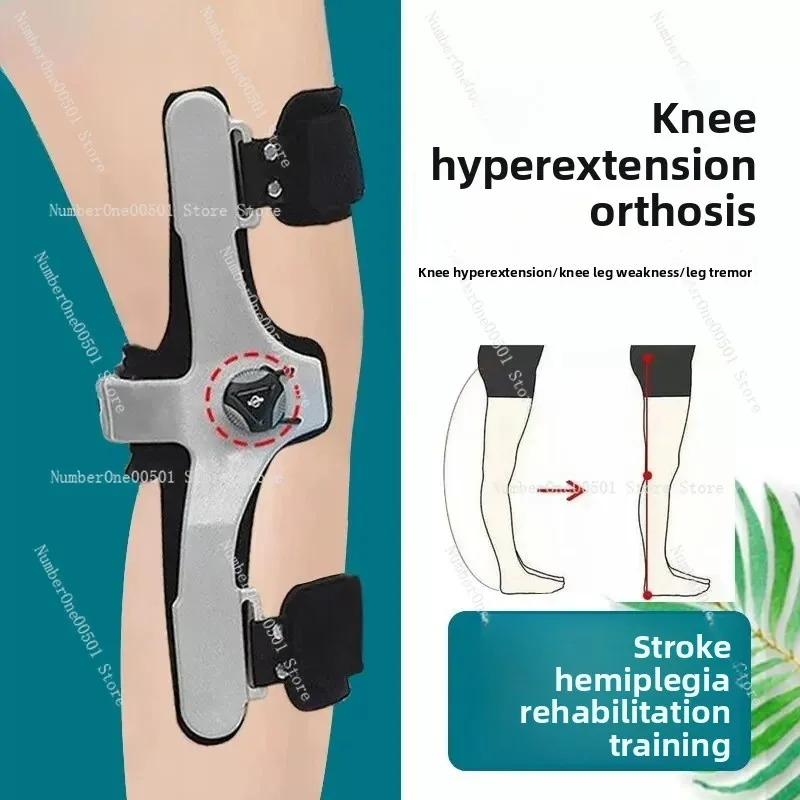 Knee Hyperextension Orthosis Knee Varus& Valgus CorrectorRehabilitation Brace for Stroke HemiplegiaLeg Tremor andMuscleWeakness