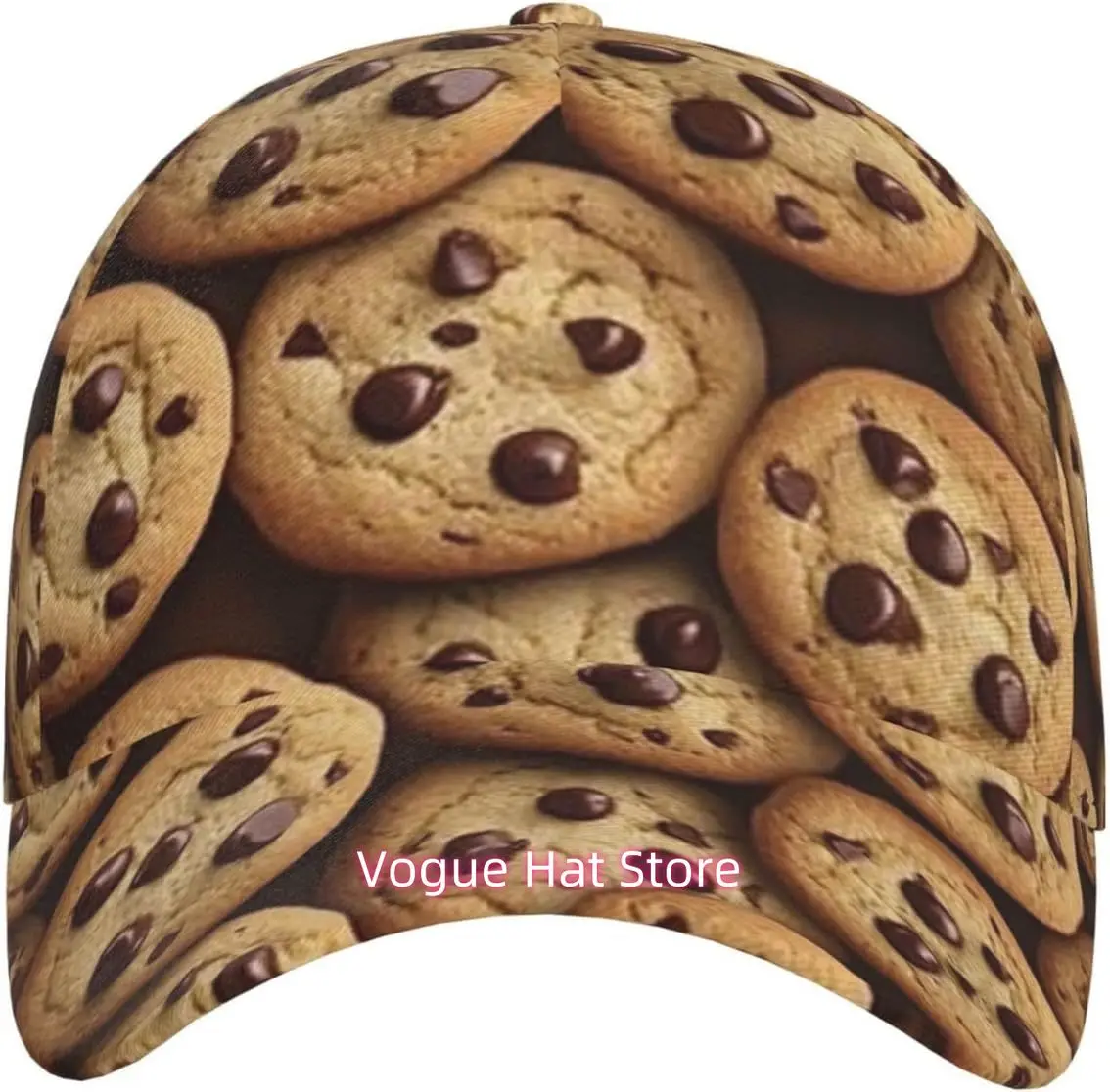 Chocolate Chip Cookies Pattern Baseball Cap Unisex Adjustable Baseball Hats for Sports Outdoor