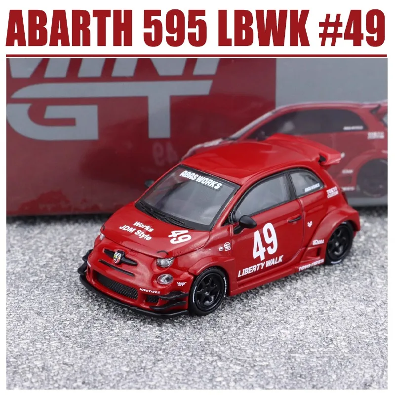 

MINIGT 1/64 ABARTH 595 LBWK #49 Alloy Toy Motor Vehicle Diecast Metal Model Gifts