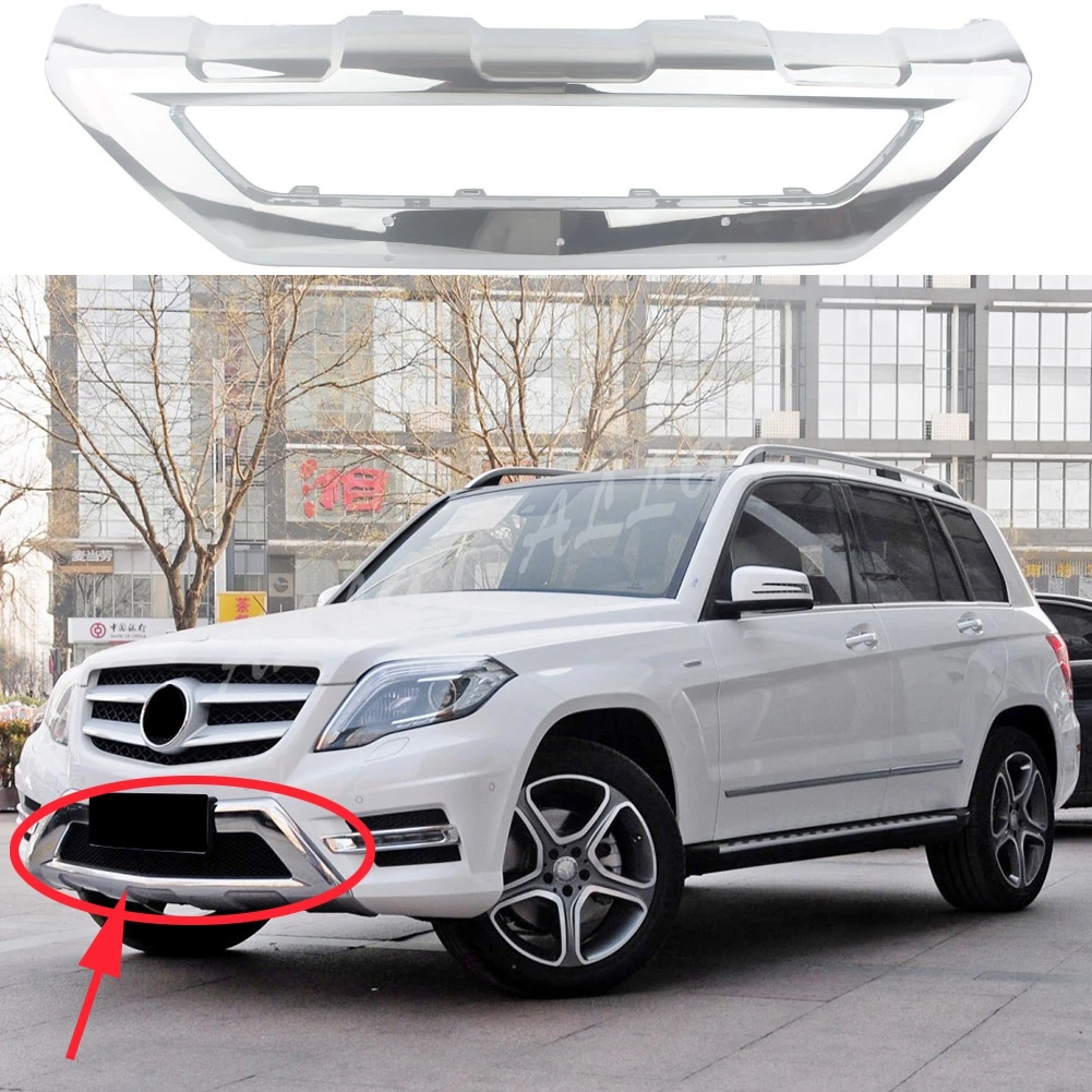 A2048852022 A2048852722 Front Spoiler Diffuser Chromed Chromium Bumper Lip For Mercedes Benz GLK X204 W204 GLK350 GLK250 GLK300