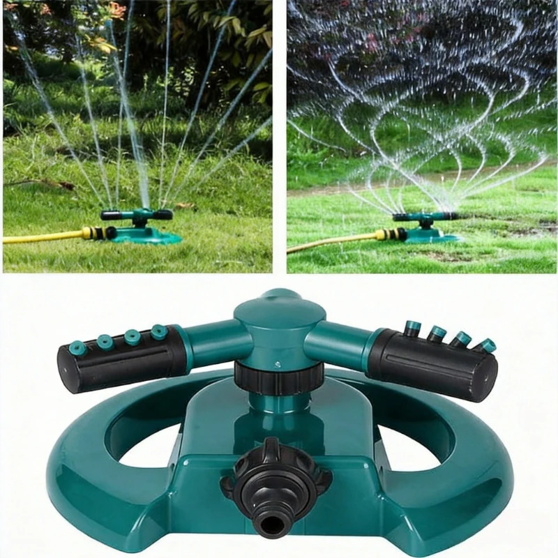 Lawn Sprinkler Automatic Garden Sprinkler System Lawn Irrigation System 360 Degree Rotation Independent Tandem Flower Waterer