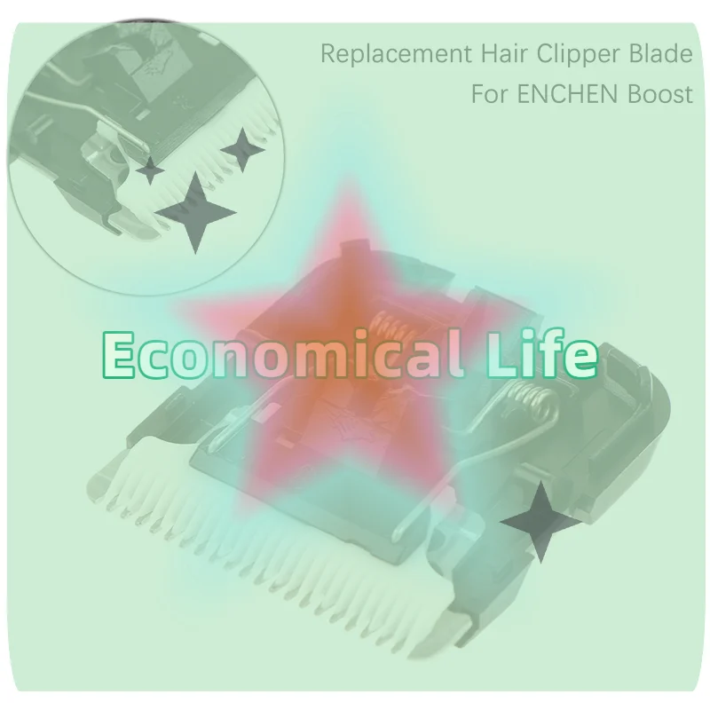 

[MOA]Replacement Hair Clipper Blades Ceramic Cutter Head For Enchen Boost Hair Cutter Hair Clipper Universal Accessories[MOA]
