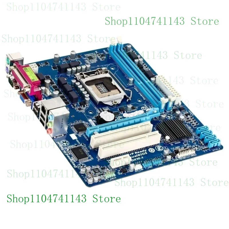 90% novo para gigabyte GA-H61M-S2P-B3 1155 pinos placa-mãe integrada pequena placa dupla pci