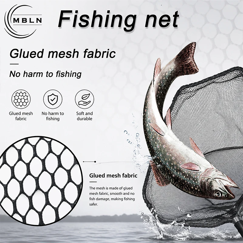 300cm Telescopic Fishing Landing Net with Rubber Mesh, Lightweight Aluminum Pole, Deep Fish-Friendly Net - view 4