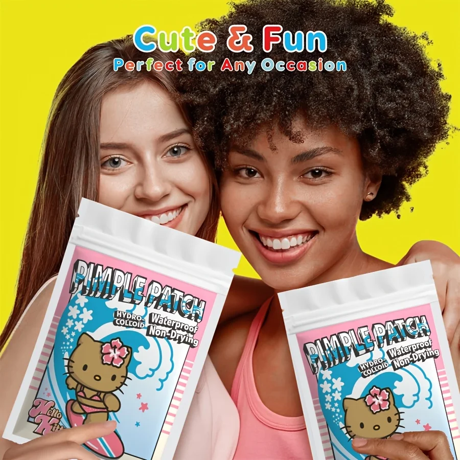 40/100PCS Sanrio Hello Kitty Cartoon Pimples Defect Patch - Invisible Hydrocolloid Acne Patch, Facial Decoration Patch