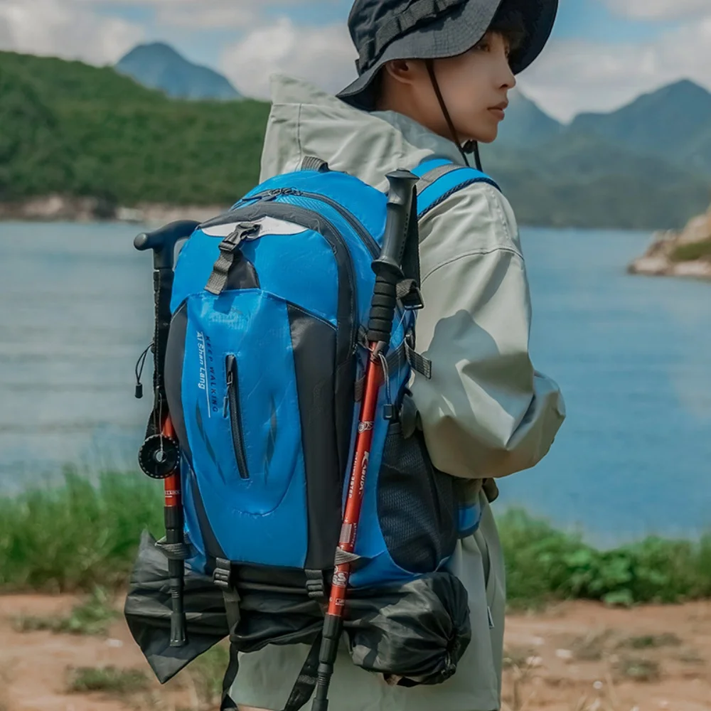 40l mochila respirável viagem caminhadas saco montanhismo mochila resistente a rasgos ao ar livre para ciclismo jogging caminhadas