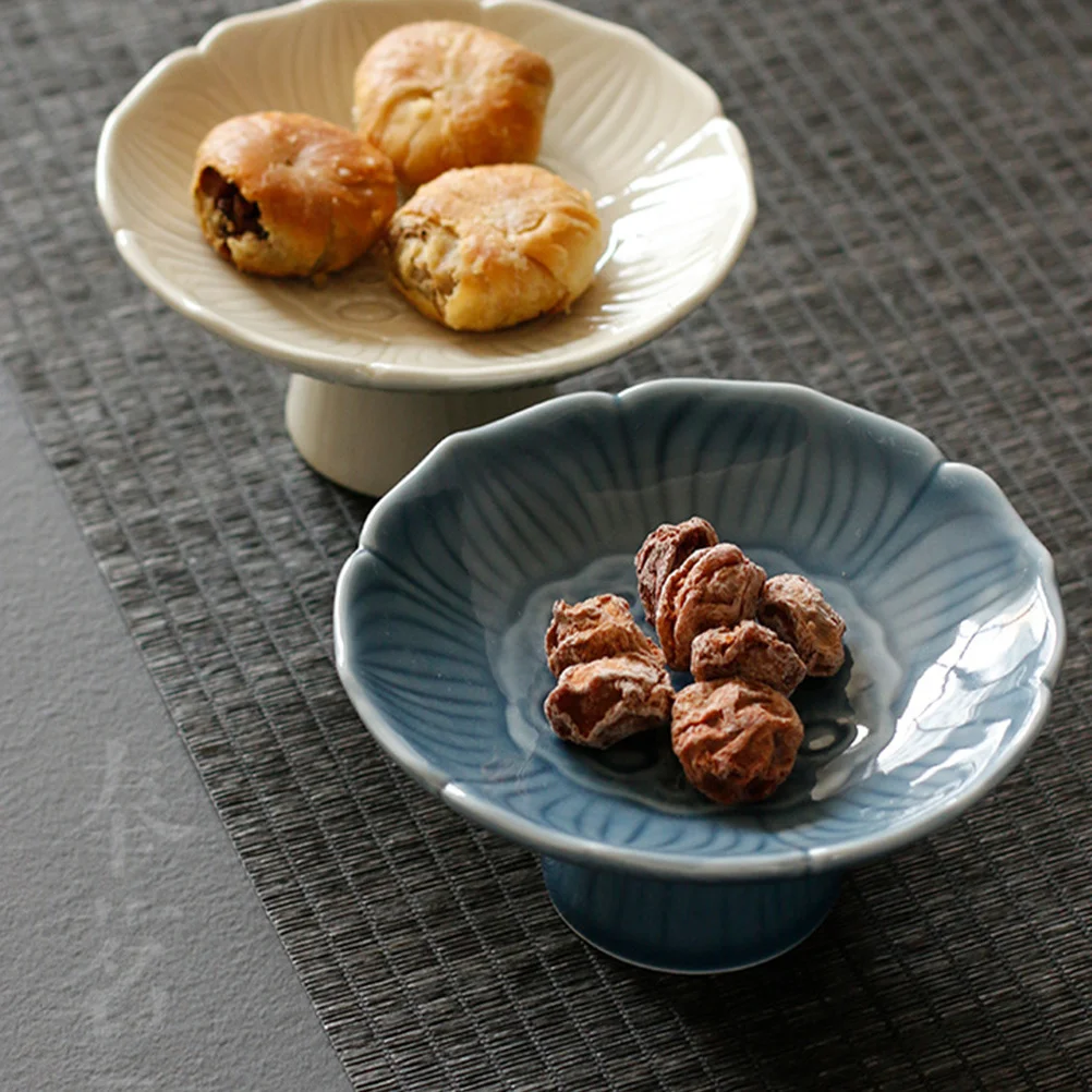 

Japanese Style Ceramic Fruit Plate Smooth Polished Food Serving Tray Snack Pastry Candy Storage Plate Dessert Severing Tray