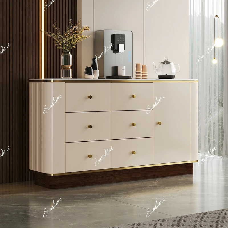 Light luxury simple modern slate sideboard, living room pantry