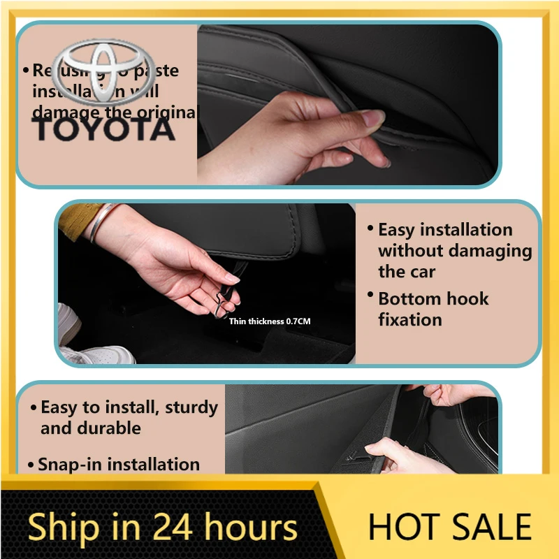 

Car Stickers 2026 Hot Fot Toyota Leather Car Anti-dirty Seat Back Protective Mat Anti Kick Pad For Toyota Chr Rav4 Yaris Prius A