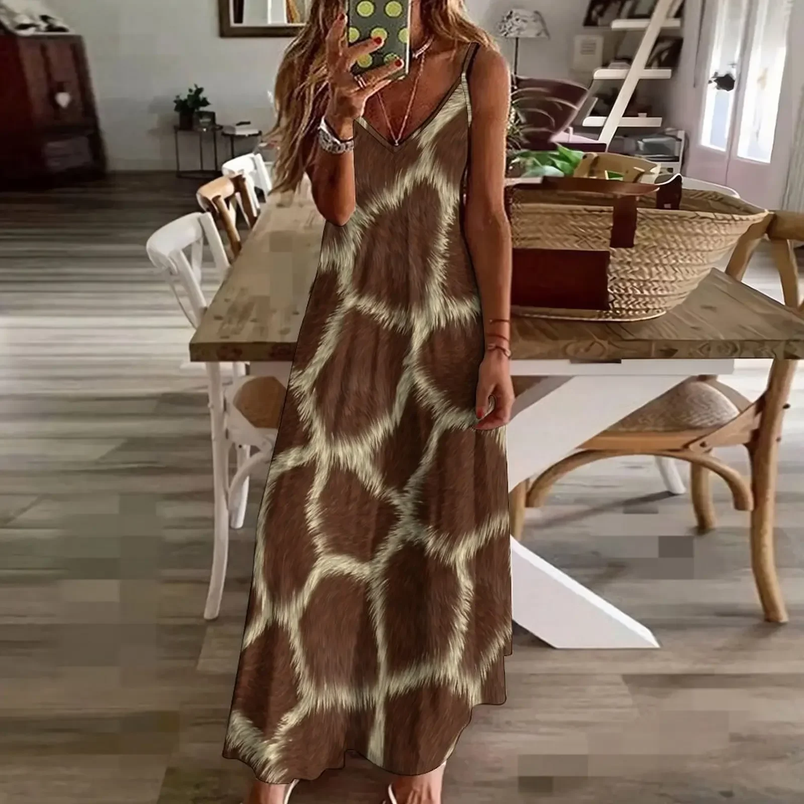 Giraffe Skin print Sleeveless Dress dresses ladies 2024 summer prom dress 2024 Women dresses summer party dresses woman Dress