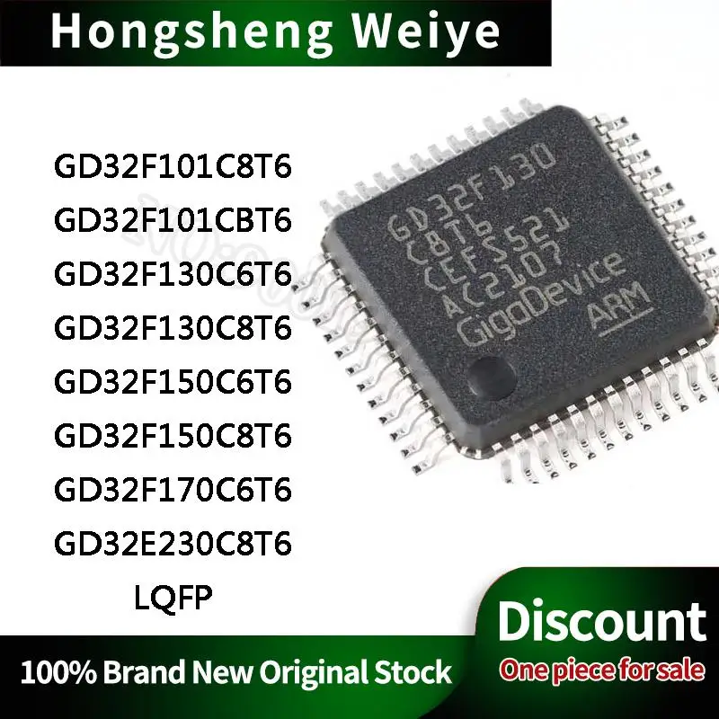 2Pcs GD32F101C8T6 GD32F101CBT6 130C6T6 130C8T6 150C6T6 150C8T6 170C6T6 E230C8T6 LQFP IC Chip Stock