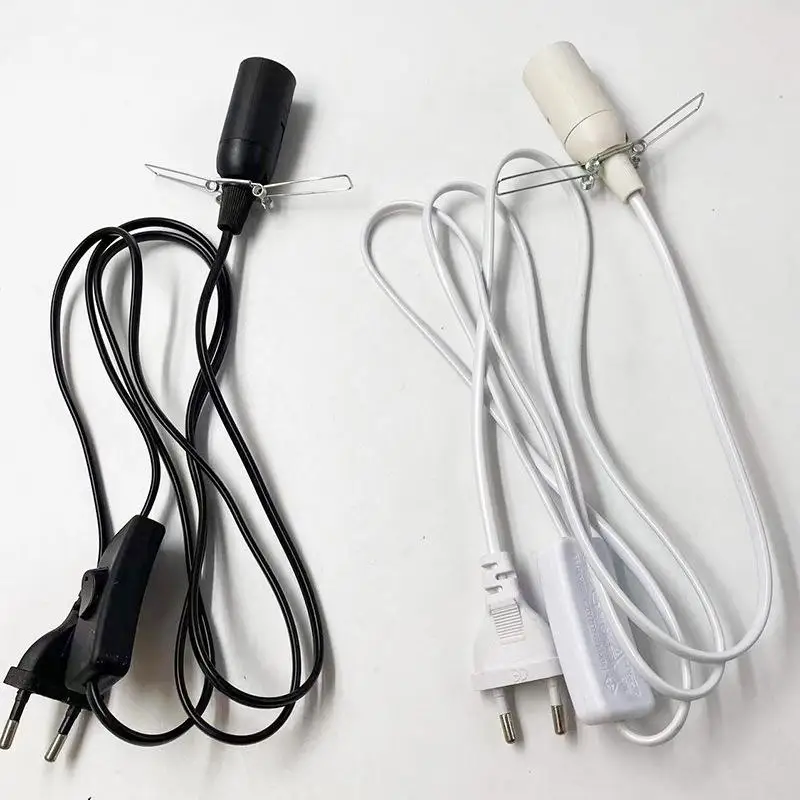 NEW SALE 1Pcs EU Plug 1.8 Meters Power Cord Cable Lava Lamp Base Lamp Cord With Switch E14 Hanglamp Holder Light Bulbs Socket