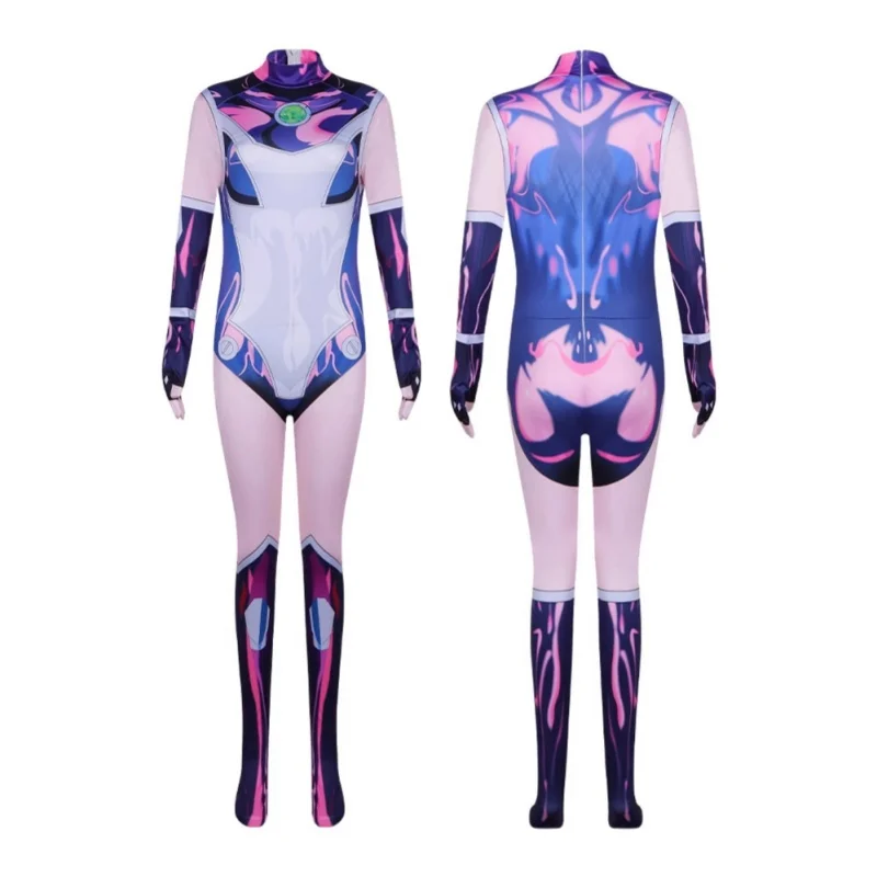 anime-teen-titans-starfire-jumpsuit-cosplay-costume-superhero-bodysuit-koriand'r-zentai-catsuit-halloween-carnival-party-outfits