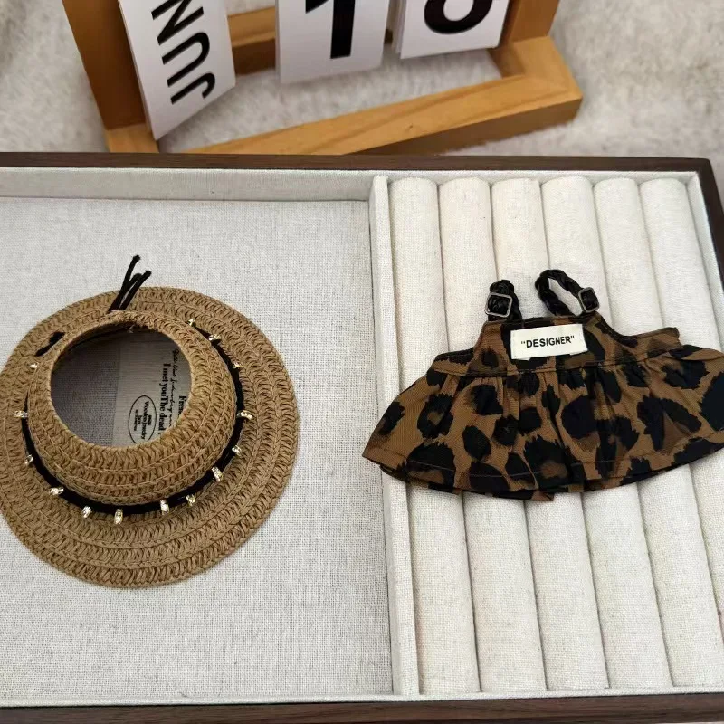 ملابس الدمية الصغيرة إكسسوارات الزي لـ 15-17 سنتيمتر Ropa Labubu و10 سنتيمتر دمية القطن ليوبارد طباعة تنورة قبعة حذاء الملابس