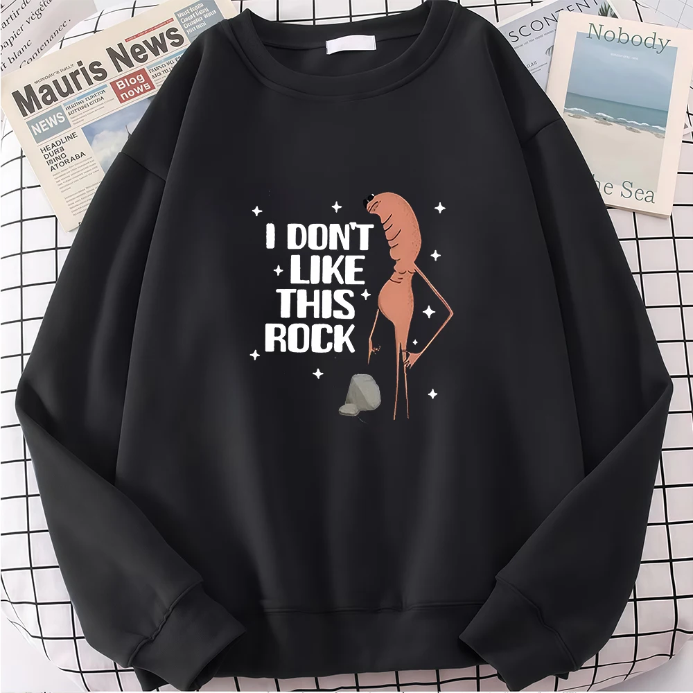 

Толстовка с капюшоном I Don't Like This Rock, забавная толстовка с капюшоном, женские толстовки в стиле Харадзюку, топы с графическим рисунком, повседневные пуловеры с круглым вырезом