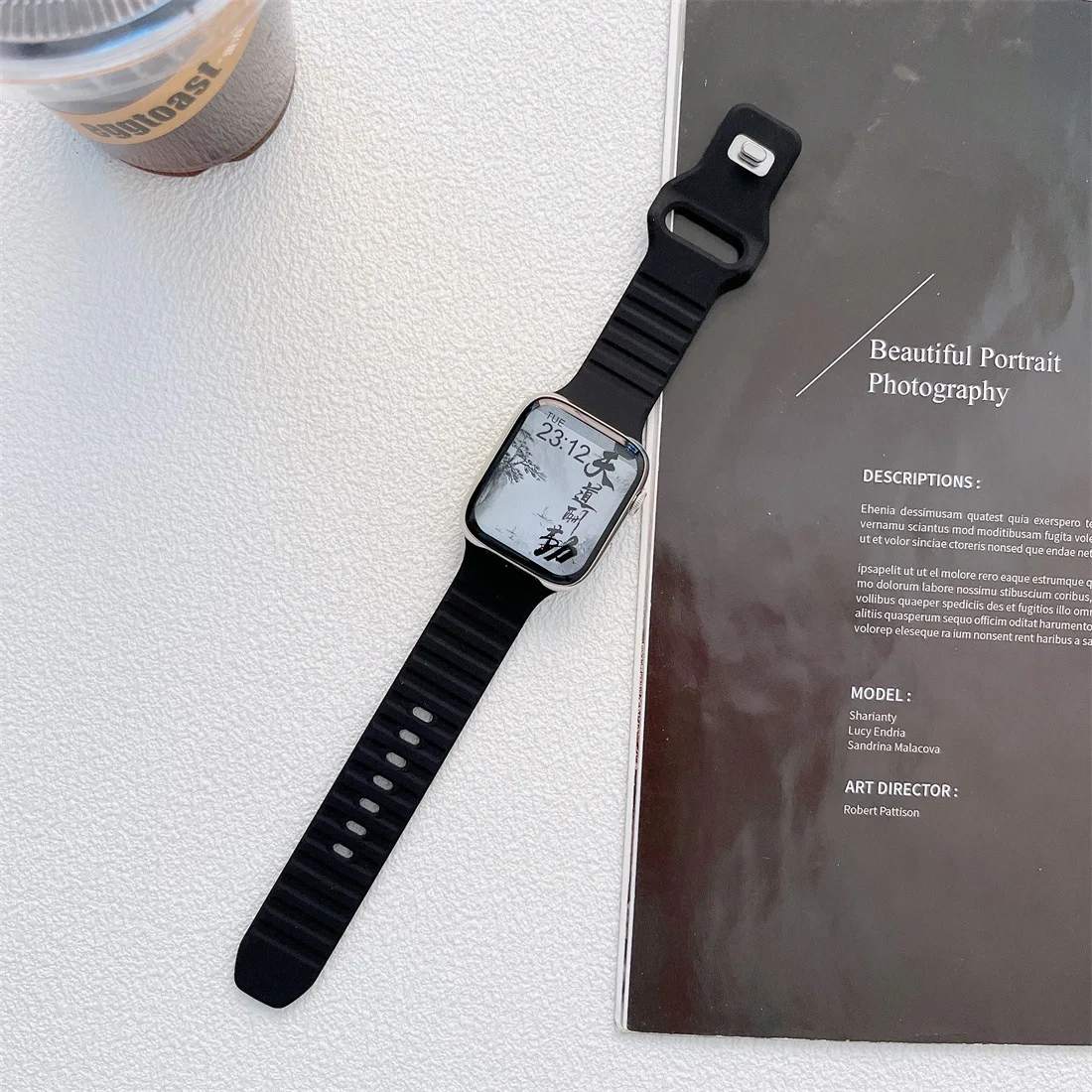 Ремешок силиконовый для Apple Watch Ultra Band Series 7 8 49 мм 45 мм 41 мм, резиновый браслет для iWatch SE 6 5 4 3 44 мм 40 мм 42 мм 38 мм