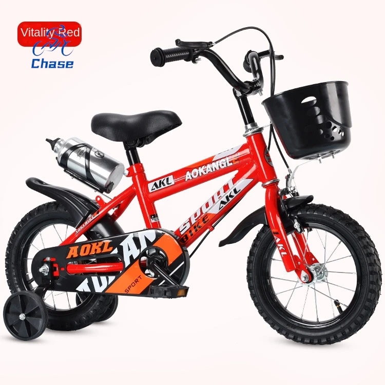 Chase New Kid Bike With Auxiliary Wheels 12/14/16/18 Inch Children Bicycle For Boys And Girls Light Cycling Students Bike Gift