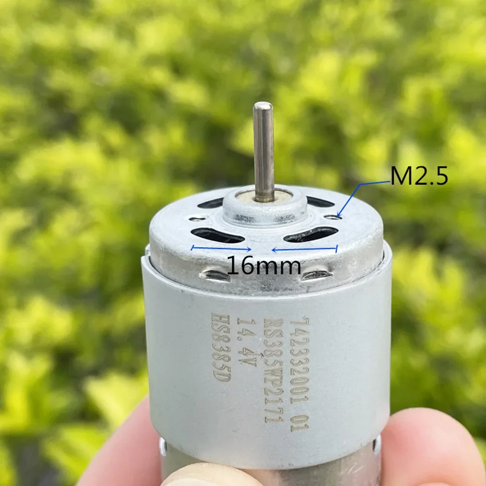 DC 6V-24V 7.4V 9V 12V 16500RPM Micro RS-385WP-2171 Motor Carbon Brush Electric High Speed for Hair Dryer Small Electric Drill