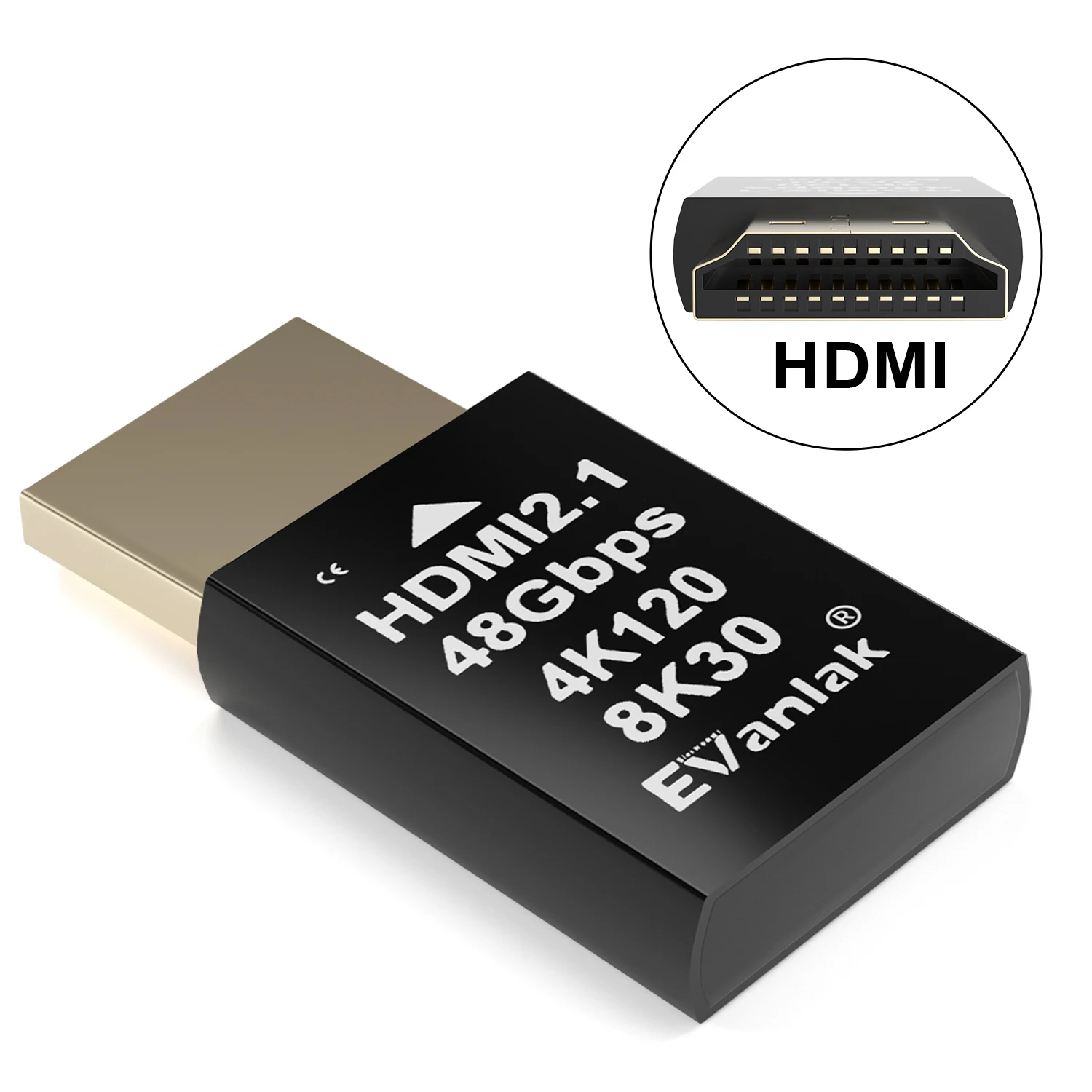 

4K 120Hz HDMI2.1 Dummy Plug Virtual Display Emulator-Headless Ghost Adapter for PC, VR & Crypto Mining, 8K@30Hz, EDID Simulator